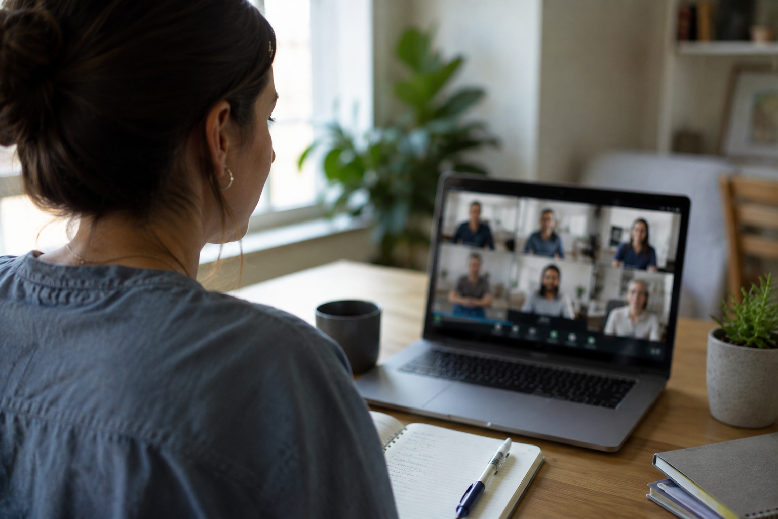 The student is joining an online classroom