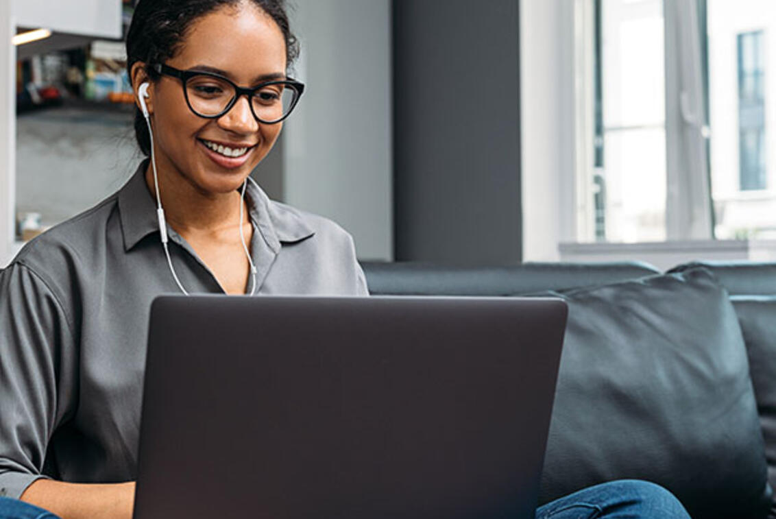 Student on laptop
